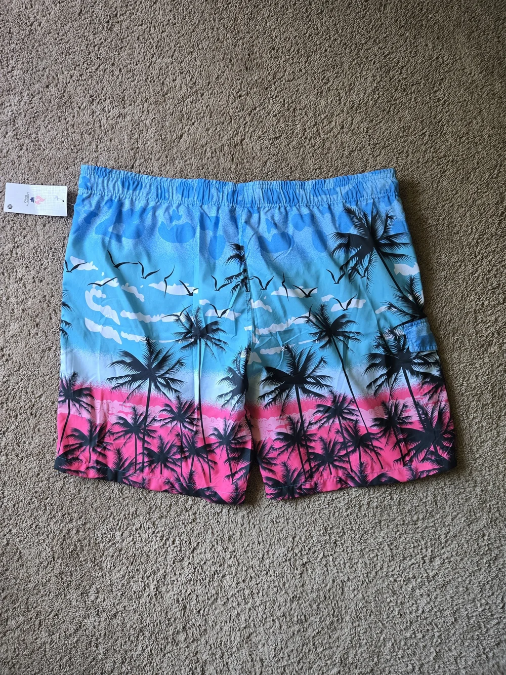 NWT Liberty Pro Tropical Palm Tree Swim Trunks 3XL